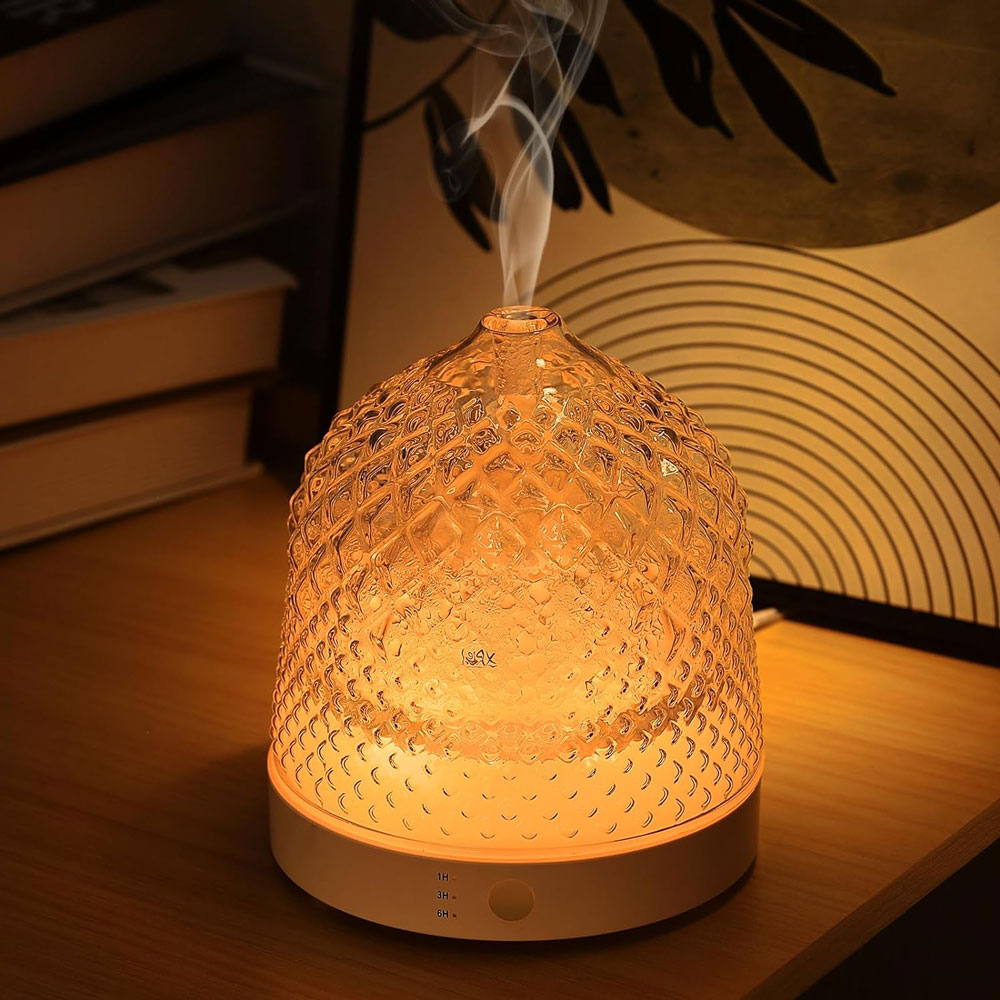 Home Fragrance Diffuser Electric - Elektryczny szklany ultradźwiękowy dyfuzor zapachowy 200ML,
