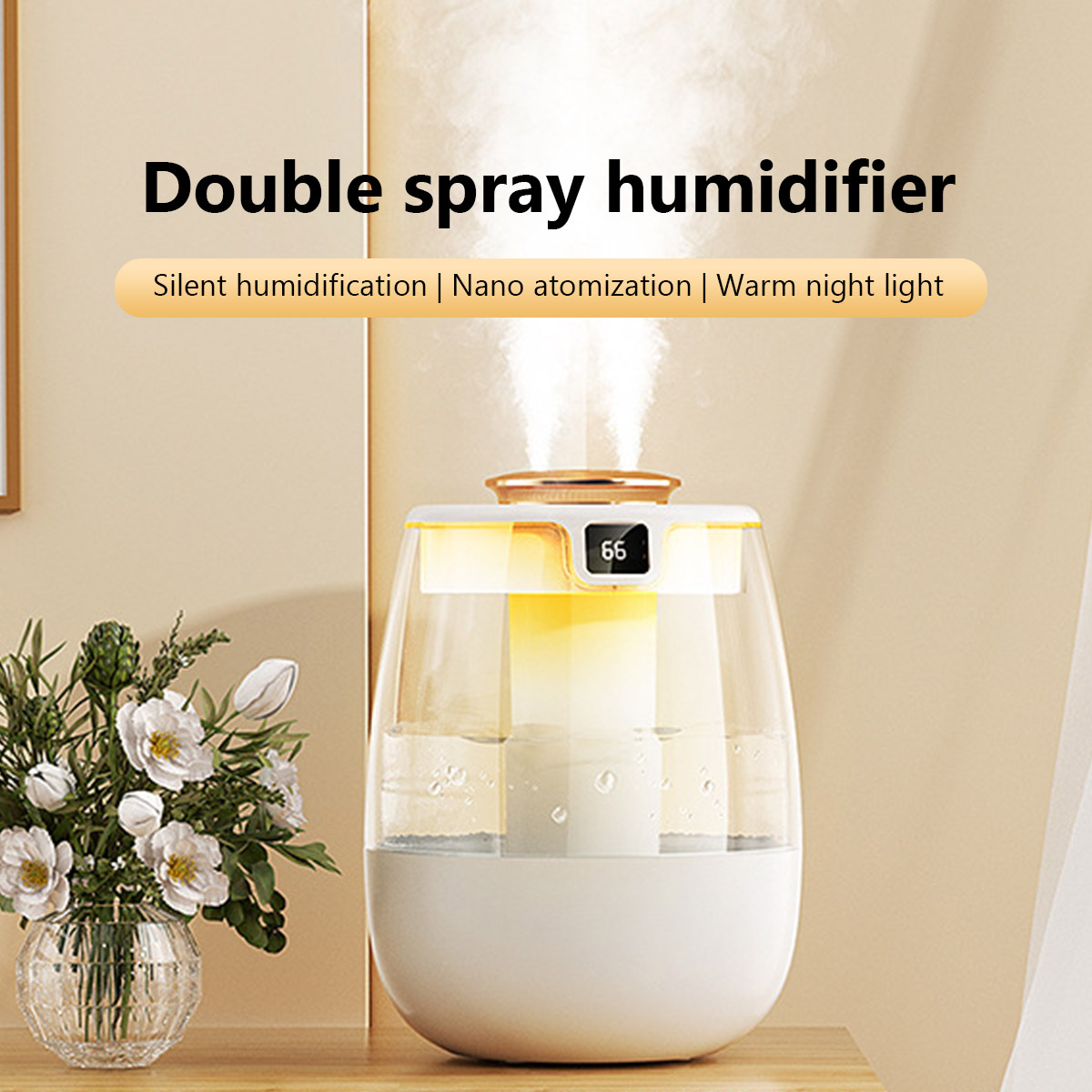 Home Fragrance Organic - 1.3L nawilżacz powietrza podwójny port natryskowy